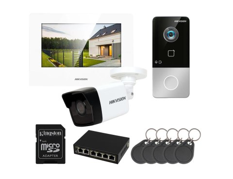 Zestaw wideodomofonowy Hikvision 1- rodzinny HIKVISION