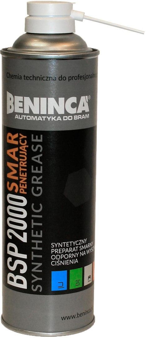 CHEMIA: Smar syntetyczny (penetrujący) Beninca BSP2000 500ml do bram/automatyki/napędów BENINCA