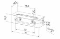 Elektrozaczep przeciwpożarowy HARTTE SHD12RM 12V DC rewersyjny z monitoringiem BIRA