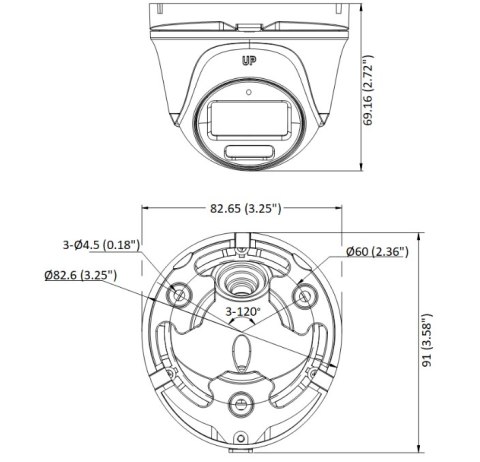 Kamera 4w1 Hilook by Hikvision kopułka 5MP TVICAM-T5M-20DL 2.8mm HILOOK