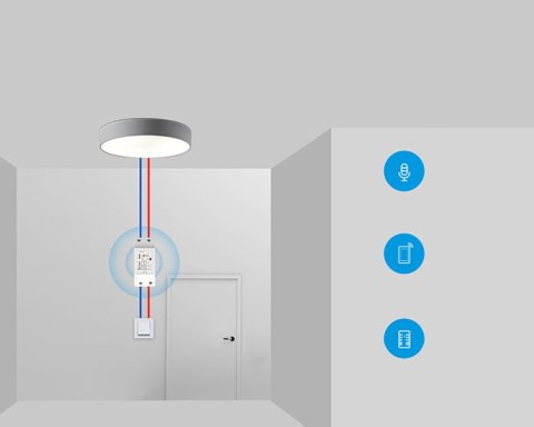 SONOFF BASIC R2 inteligentny bezprzewodowy przełącznik przekaźnik sterownik Wi-Fi biały SONOFF