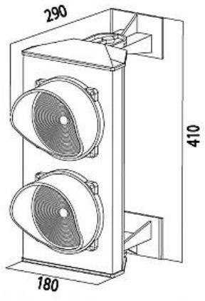 Semafor CAME PL0583 (2-komorowy: czerwone-zielone) 24V LED (001PL0583) CAME