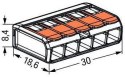 Szybkozłączka uniwersalna LINKA/DRUT 5x 0,2-4mm2 WAGO 221-415 (Paczka 25szt.) WAGO