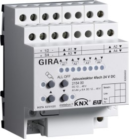 GIRA aktor żaluzjowy 4x DC 24 V KNX 215400 GIRA