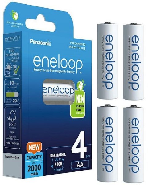 Akumulatorki AA / R6 Panasonic Eneloop 2000mAh BK-3MCDE/4BE (blister 4 szt.) PANASONIC