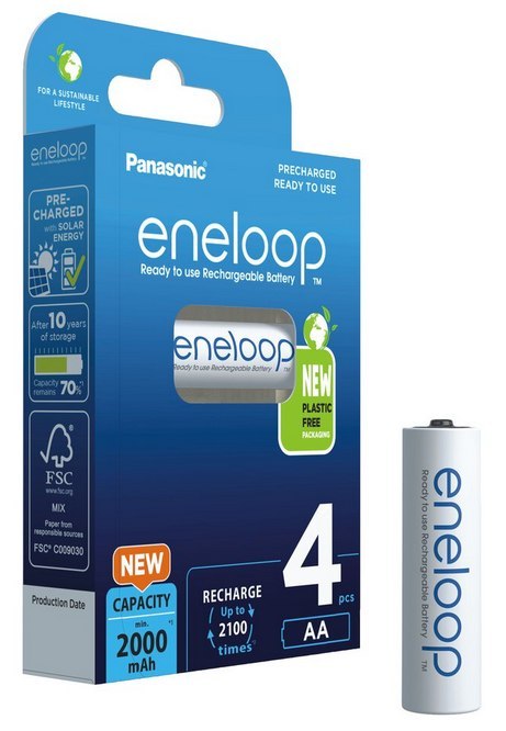 Akumulatorki AA / R6 Panasonic Eneloop 2000mAh BK-3MCDE/4BE (blister 4 szt.) PANASONIC