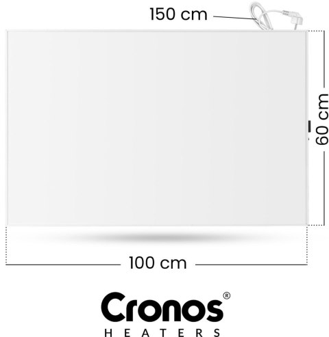 Panel grzewczy IR CRONOS Synthelith PRO CRP-600TWP TUYA white CRONOS HEATERS