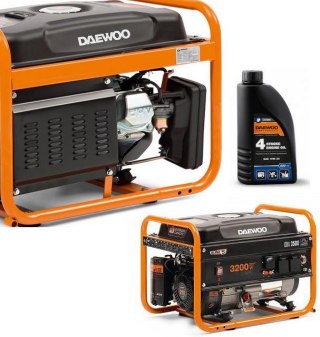 ZESTAW AGREGAT PRĄDOTWÓRCZY DAEWOO GDA 3500E 2.8kW + GENERATOR OIL SAE 10W-30 DWO 600 DAEWOO POWER PRODUCTS