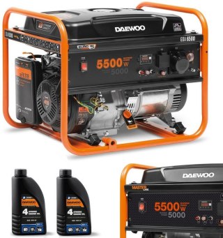 ZESTAW AGREGAT PRĄDOTWÓRCZY DAEWOO GDA 6500 5.5kW + 2x GENERATOR OIL SAE 10W-30 DWO 600 DAEWOO POWER PRODUCTS