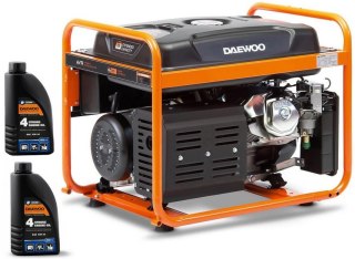 ZESTAW AGREGAT PRĄDOTWÓRCZY DAEWOO GDA 6500E 5.5kW + 2x GENERATOR OIL SAE 10W-30 DWO 600 DAEWOO POWER PRODUCTS