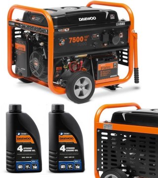 ZESTAW AGREGAT PRĄDOTWÓRCZY DAEWOO GDA 8500E 7.5kW + 2x GENERATOR OIL SAE 10W-30 DWO 600 DAEWOO POWER PRODUCTS