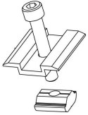 KLEMY ŚRODKOWE KLIK 35 - 40mm, 6 SZTUK CZARNE, CORAB XFS_K002.8 CORAB KONSTRUKCJE