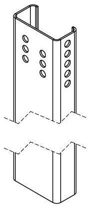 PODPORA PRZEDNIA GRUNT STANDARD L2500, CORAB XPF_WS007N.4.0000 CORAB KONSTRUKCJE