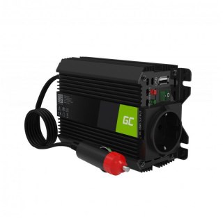 PRZETWORNICA NAPIĘCIA INWERTER Green Cell PRO 12V -> 230V 150W/300W MODYFIKOWANA SINUSOIDA INVGC06 GREEN CELL