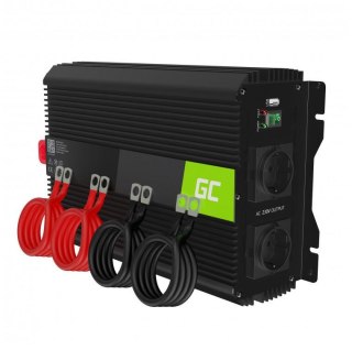 PRZETWORNICA NAPIĘCIA INWERTER Green Cell PRO 12V -> 230V 2000W/4000W MODYFIKOWANA SINUSOIDA INVGC10 GREEN CELL