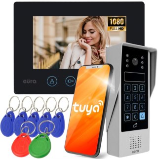 WIDEODOMOFON EURA VDP-90A3 DELTA + czarny monitor TUYA EURA