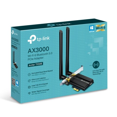 KARTA SIECIOWA TP-LINK Archer TX50E Wi-Fi 6, Bluetooth 5.0 TP-LINK