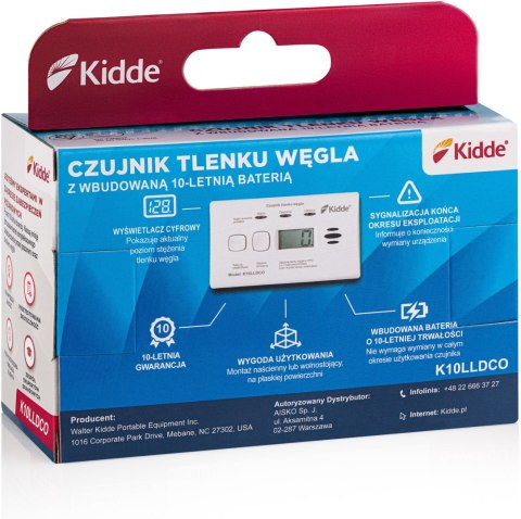 Czujnik czadu z wyświetlaczem Kidde K10LLDCO KIDDE