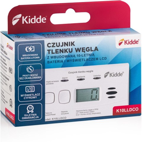 Czujnik czadu z wyświetlaczem Kidde K10LLDCO KIDDE