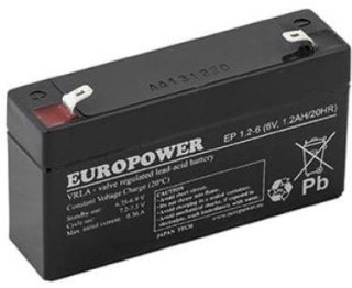 Akumulator AGM EUROPOWER serii EP 6V 1,2Ah (Żywotność 6-9 lat) EUROPOWER