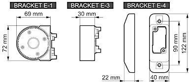 SATEL BE WAVE Uchwyt kulowy do czujek Outdoor Motion Detector - szary BRACKET E-5 GY ABAX2 SATEL