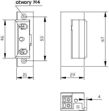 ZACZEP ELEKTRA R4 Z BLOK. Z PAM. SYMETRYCZNY 24V ELEKTRA-PLUS