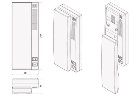 ACO INS-UP720BX UNIFON - hold, 1-przycisk, gniazdo RJ ACO