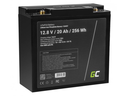 AKUMULATOR LITOWO-ŻELAZOWO-FOSFORANOWY LiFePO4 Green Cell 12V 20Ah CAV07 GREEN CELL