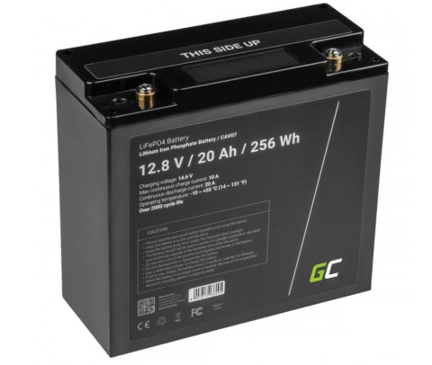 AKUMULATOR LITOWO-ŻELAZOWO-FOSFORANOWY LiFePO4 Green Cell 12V 20Ah CAV07 GREEN CELL