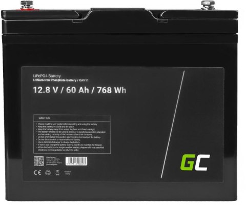 AKUMULATOR LITOWO-ŻELAZOWO-FOSFORANOWY LiFePO4 Green Cell 12V 60Ah GREEN CELL