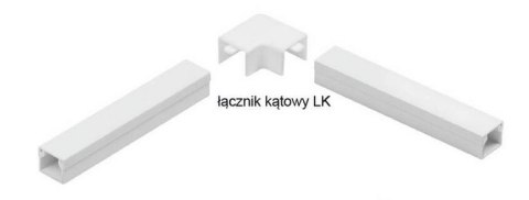 Osprzęt do listew elektroinstalacyjnych, łącznik kątowy BIAŁY LK 14x14 (1szt.) STASIŃSKI SP. Z O.O.