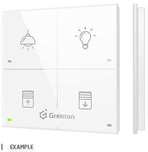 Panel dotykowy TOUCH PANEL 4B biały z ikonami Grenton GRENTON