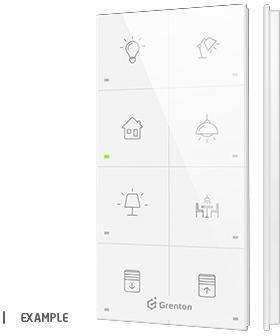 Panel dotykowy TOUCH PANEL 8B biały z ikonami Grenton GRENTON