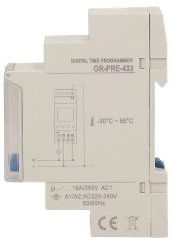 Programator elektroniczny ORNO na szynę DIN OR-PRE-433 ORNO