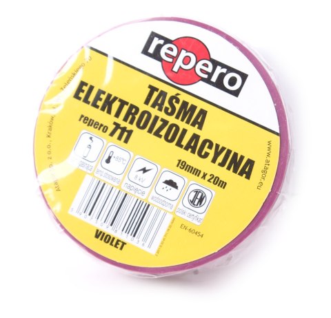 TAŚMA IZOLACYJNA REPERO 711E FIOLETOWA 19MMX20M REPERO