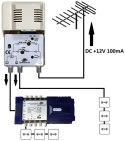 Wzmacniacz szerokopasmowy Spacetronik SPA-22X2 VHF/UHF 24dB SPACETRONIK