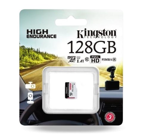 Karta pamięci microSD Kingston High-Endurance UHS-I 128GB 24/7 (rejestratory i monitoring) KINGSTON