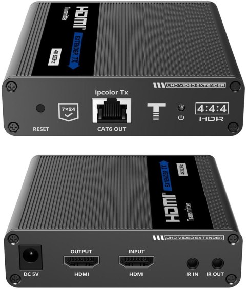 Konwerter HDMI na LAN KASKADA 4K Spacetronik IP SPH-676C - zestaw SPACETRONIK