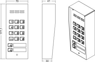 ACO COMO-PRO-A3 panel podtynk 3-lokatorski ACO