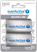 Akumulatorki D / R20 Ni-MH everActive 5500mAh Silver Line (box 2 szt.) EVERACTIVE