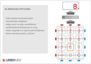 Laskomex CP-2502NP srebrny Panel audio z mini listą lokatorów LASKOMEX