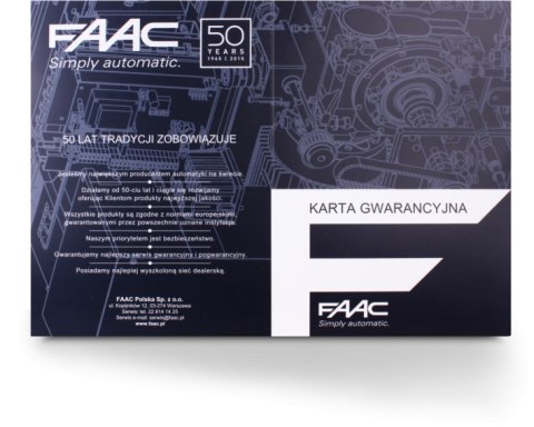 Zestaw Alfa Long - FAAC 414 do 10m bram dwuskrzydłowych FAAC