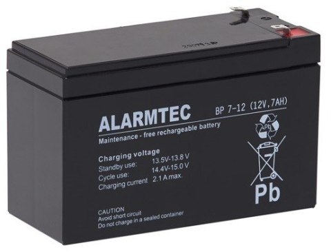 Akumulator AGM ALARMTEC serii BP 12V 7Ah ALARMTEC