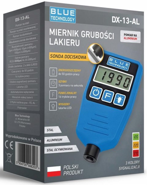 Miernik grubości lakieru DX-13-AL BLUE TECHNOLOGY