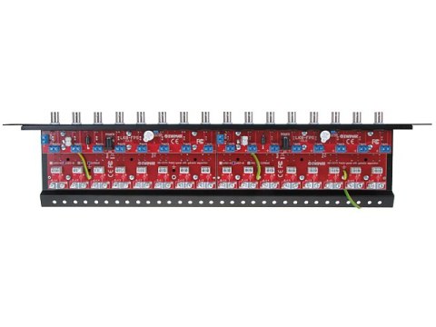 16-kanałowy separator AHD, HD-CVI, HD-TVI z zabezpieczeniem przeciwprzepięciowym i dystrybucją zasilania EWIMAR LHSO-16R-EXT-FPS EWIMAR