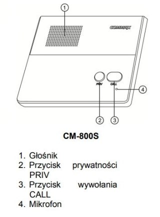 Interkom głośnomówiący COMMAX podrzędny CM-800S do CM-810 COMMAX