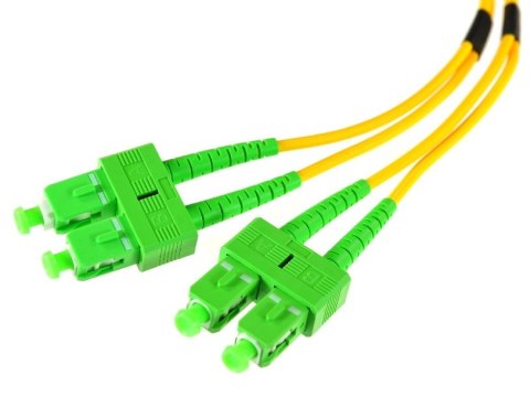 PATCHCORD ŚWIATŁOWODOWY SM 1,5M DUPLEX 9/125, SC/APC-SC/APC OPTIX