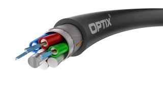 KABEL ŚWIATŁOWODOWY SAVER Z-XOTKtsdD SM 24x9/125 ITU-T G.652D 1.5kN OPTIX