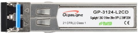 MODUŁ SFP GigaLight 16dB 2xLC 1.25G SM 20km 1310nm GIGALIGHT