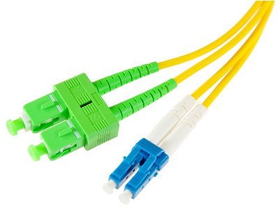 PATCHCORD ŚWIATŁOWODOWY SM 0,5M DUPLEX 9/125, SC/APC-LC/UPC 3.0MM OPTIX